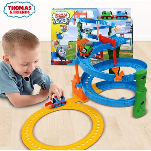 Original Thomas and Friends Spin Track Train Toys Set Early Childhood Educational Children Boy Birthday Car Toy Gift BHR97