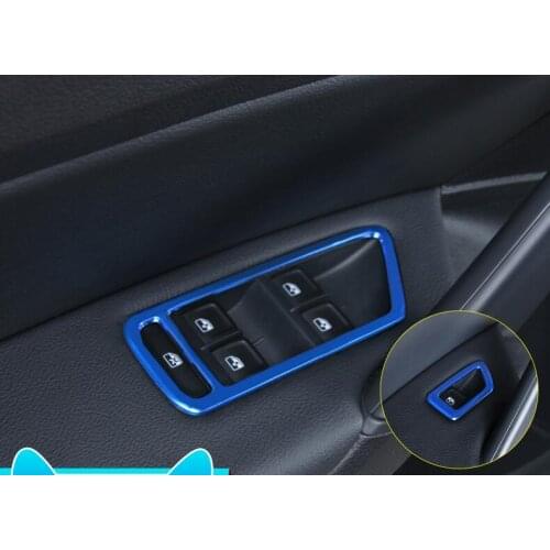 3 color 4pcs/set Car window glass lifter decoration button frame metal trim sticker Fit For Volkswagen VW Passat B8 2016-2018