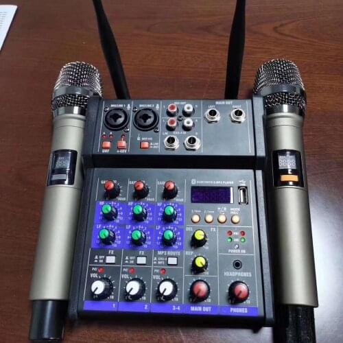 Professional Metal 4 Channel Live Mixer Console USB Function power amplifier