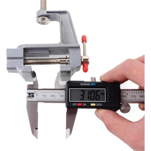 Silver 30mm Mini Aluminum Alloy Vise Table Vise DIY Craft Mould Fixing Repair Tool