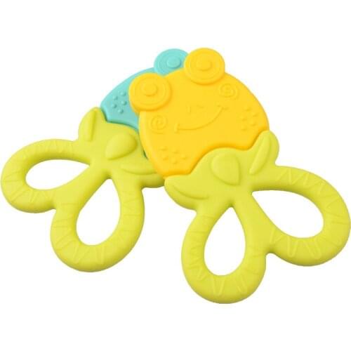 Chenkai 10PCS BPA Free Silicone Frog Animal Teether Pendant Nursing DIY Baby Pacifier Dummy Sensory Toddle Toys Accessories