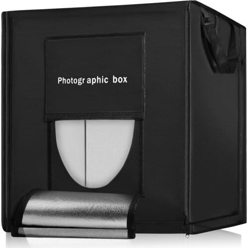 60cm Photo Studio Lighting Softbox Lightbox Folding LED Light Box Photography Backdrop Shooting Tent kit for Jewelry Shooting