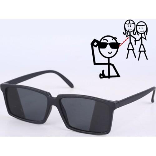 Oulylan Anti-tracking rearview glasses See Behind Spy Sunglasses Shades with Mirror on Side Ends Costume Glasses for Adult