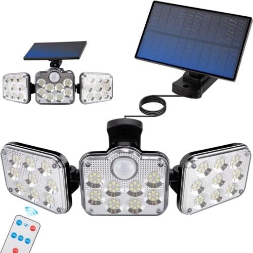 3 Sides 3 Modes 171COB Solar Wall Lamps Outdoor Solar Lamp Waterproof Motion Sensor Security Lighting for Garden Patio Path Yard