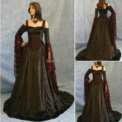 Victorian Corset Gothic/Civil War Southern Belle Ball Gown Dress Halloween dresses US 4-16 R-367
