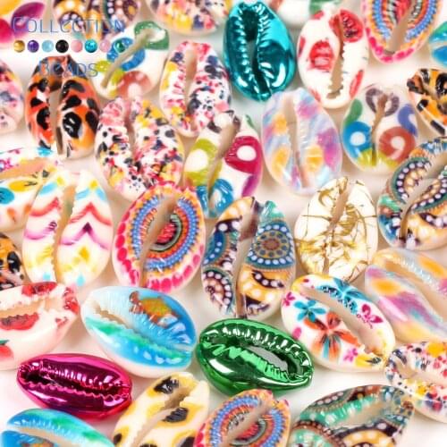 10Pcs 10-20mm Multicolor Natural Shell Conch Beads For DIY Jewelry Making Supplies Seashell Earring Necklace Bracelet Charm