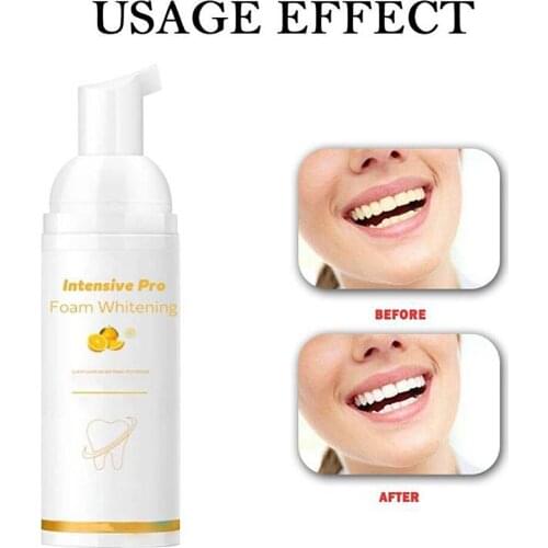 30ml Tooth Whitening Foam Stain Removal Natural Refreshing for Home Use Mousse Foam Teeth Cleaning Teeth Shining Whitening