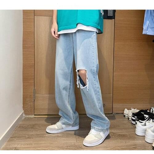 Рваные джинсы для мужчин AILOOGE China At AliExpress