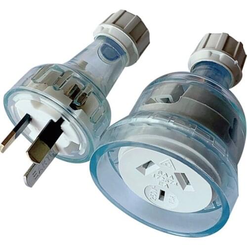 AU NZ Plug Assembled Rewireable Female Male Plug Socket 3 Prong Electrical AC Extension Cord Grounded Rewire Socket SAA