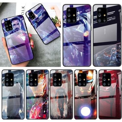 Tempered Glass Cover Avengers super hero cool For Samsung Galaxy A91 A81 A72 A71 A52 A51 A41 A31 A21S A11 A01 Phone Case