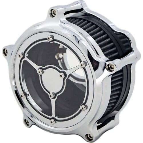 Filter Air Cleaner Aluminum Chrome for Harley Touring Street Glide 2008-2016 Softail 2016-2017 Dyna Fxdls Flstnse Flstse Fxsbse
