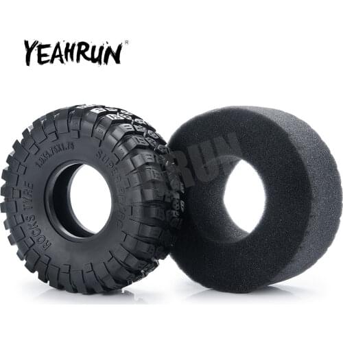 YEAHRUN 1/4Pcs Wear-resisting OD 120mm 1.9 inch Wheel Rim Rubber Tires for Axial SCX10 D90 1/10 RC Rock Crawler Car Parts