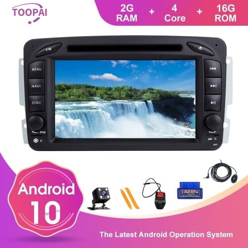 TOOPAI Android 10 For Mercedes Benz CLK W209 Vito W639 Viano A W168 C W203 W209 C209 G Class W463 Multimedia Player GPS Navi SWC