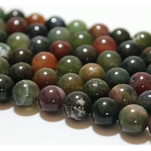 Natural Round India Agate Carnelian Gemstone Loose Beads 4mm 6mm 10mm For Necklace Bracelet DIY Jewelry Making
