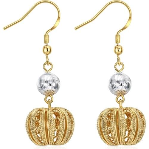 New Arrival Gold Color Earrings for Women Luxury Delicate Wedding Decoration Hyperbole Design Romantic