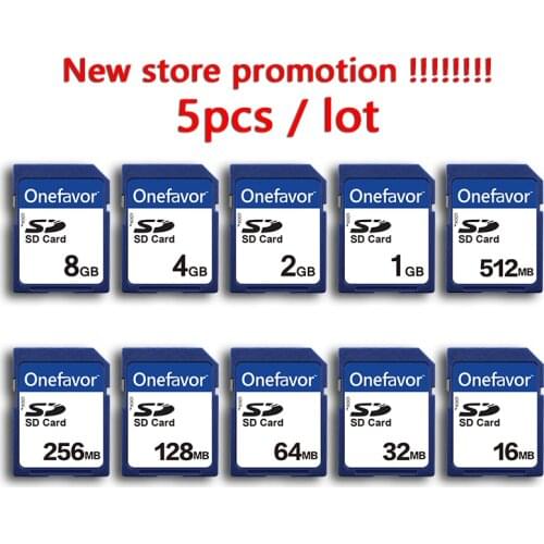 5PCS/lot Original SD Card 32MB 64MB 128MB 256MB 512MB 1GB 2GB 4GB 8GB SD Memory Card Secure Digital Flash Memory Card Standard