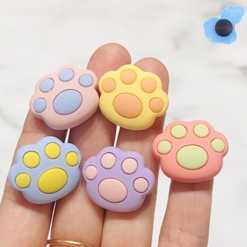 1 Piece Dog Footprint Shoe Charms Garden Shoes Accessories Resin Decoration Fit Holes Wristbands Backpack Kids Gift