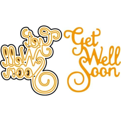 Get Well Soon Stencil Handcraft Metal Cutting Dies DIY Scrapbooking Crafts Supplies Embossing Paper Cards Making New 2018 Diecut