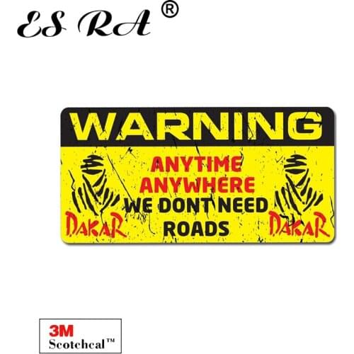 Warning Stickers Waterproof Vinyl DAKAR Pegatinas Logo Decals for Laptop Car Motor Pitcher Fridge Skateboard Luggage Decorate