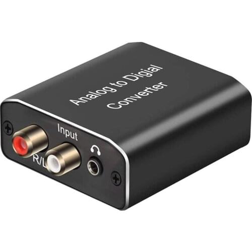 HOT-Analog to Digital Audio Converter,Stereo L/R and 3.5mm Jack to Digital Toslink Coaxial Audio Adapter for HDTV SPDIF