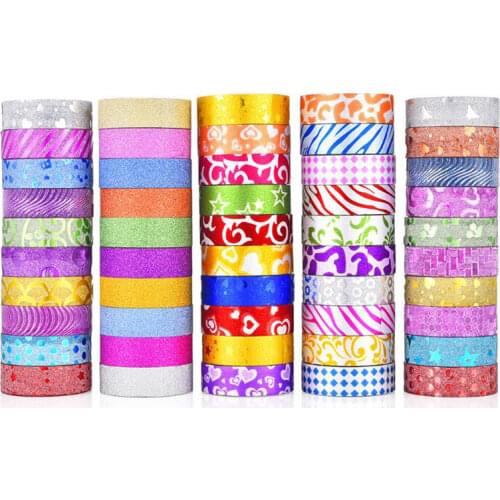 50 Rolls/Lot Gold Medal Washi Tape Set DIY Luminous Tape Decor Scrapbooking Stickers for Diary Book Album Photo Stationery