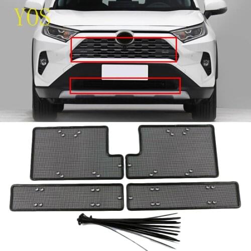 Stainless Steel Car Insect Screening Mesh Front Grille Insert Net Styling Accessories For Toyota RAV4 rav 4 2019 2020
