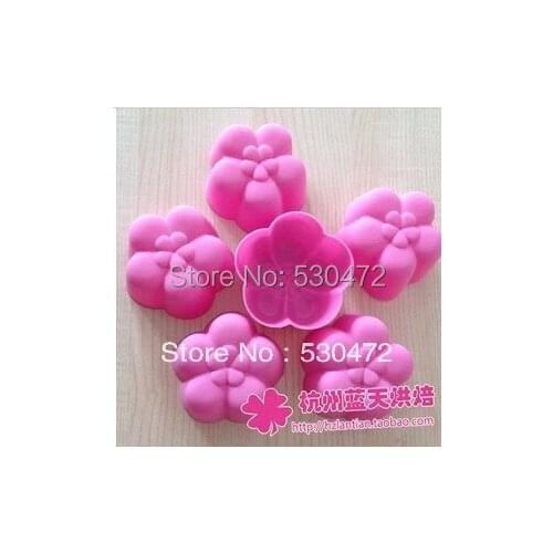 Silica gel cake mould baking mold,small flower 7*4cm kitchen tools