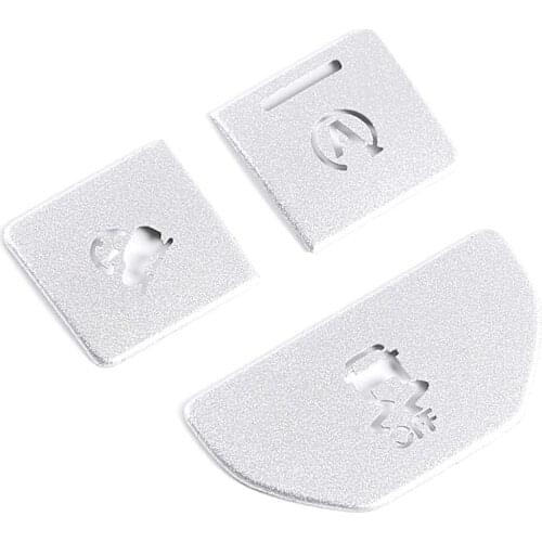 Car Styling Sticker Aluminum Alloy Silver Start Stop Button Sticker for LR Evoque 2014 2017 2018 2019 Car Accessories