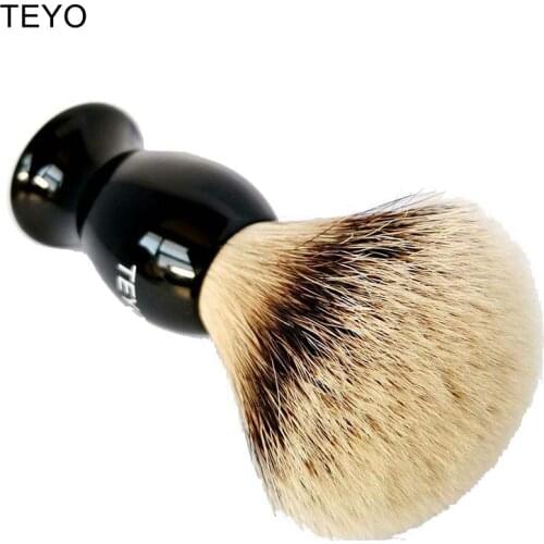 TEYO Shaving Brush of Super Silvertip Badger Hair Resin Handle With Gift Box Perfect for Wet Shave Cream Razor Beard Brush