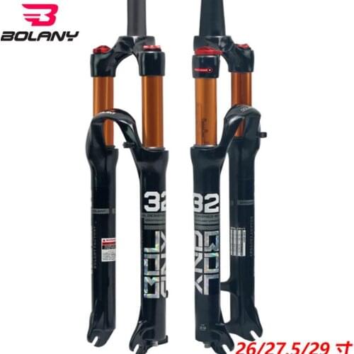 Magnesium MTB fork Air Suspension Bike Fork 26" 27.5" 29" Straight Tube Tapered Manual/Remote 28.6mm 9mm QR Black 100mm travel