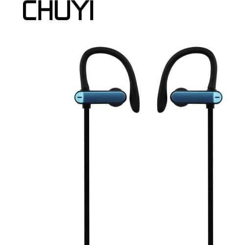 CHUYI Ear Hook Waterproof Earphone Metal 3.5mm Wire Sports Headset Function Stylish Earbuds With Mic For Iphone Samsung Huawei