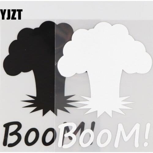 YJZT 11CM*14.7CM Boom Funny Vinyl Decal Truck Window JDM Car Sticker Black/Silver 4A-0170