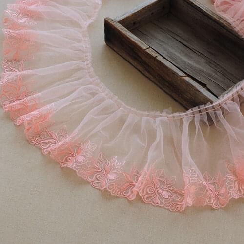 1M Embroidery Cord Lace Fabric DIY Sewing Accessories 15cm Ribbon 3D Flower Lace Ribbon Trimmings Guipure Ribbons Crafts LW17