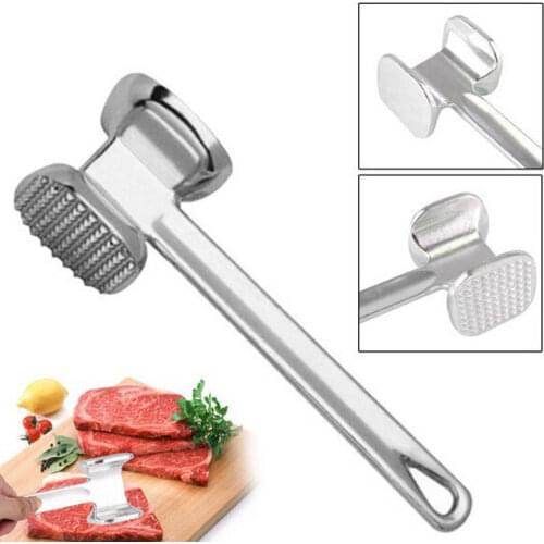 1PC Kitchen Aluminum Alloy Loose Tenderizers Meat Hammer Two Sides Pounders Knock-sided for Steak Pork Kitchen Tools Accessories