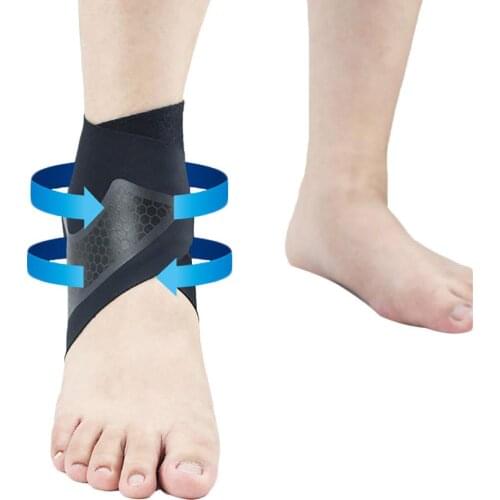 1Pc Left/Right Foot Sports Football Compression Ankle Brace Guard Elastic Strap