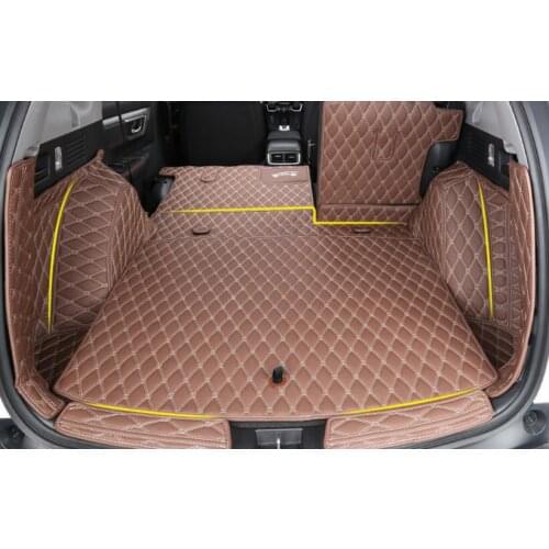 2 Colors 8 pcs Car Auto Rear Trunk Mat Boot Liner Cargo Floor Mat Tray Sticker Dog Pet Cover fit for Honda CRV 2017