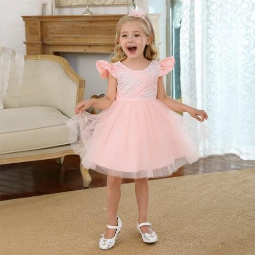 2021 Summer Kids Princess Dresses for Girls Wedding Childrens Dress 1-5 Years Summer Dress Children Birthday Party Vestidos