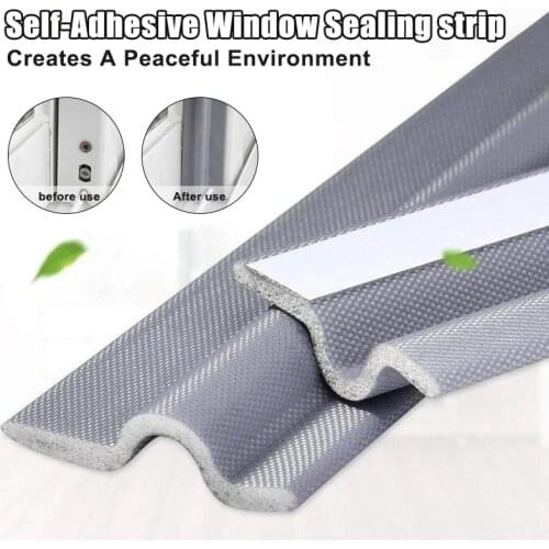 4/8/12pcs Self-Adhesive Window Sealing Strip Home Window Door Soundproof Windproof Dustproof Sealing Strips Drop Shipping