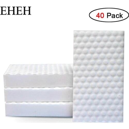 40 Pcs Magic Compressed Sponge Eraser Multi-function Cleaner Kitchen Accessory Tool Melamine Sponge Dish Washing Brush Cleaning