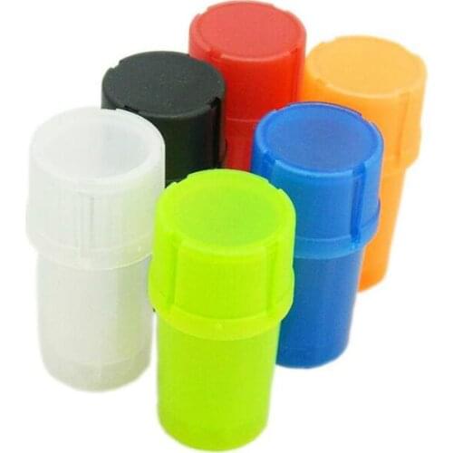 50pcs Plastic Grinder Bottle Shape Smoking Pipes Multi-function Herb Spice Grinding Crusher Storage Container Case #238610