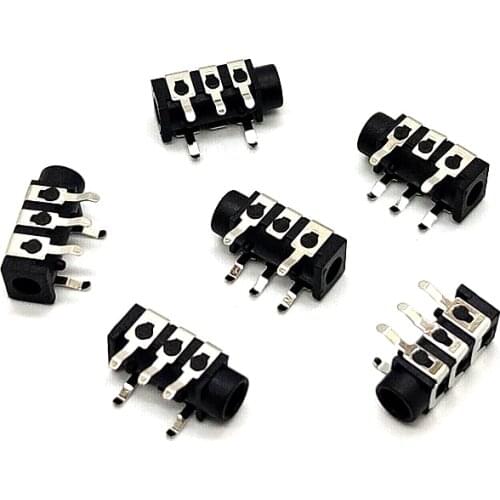 50pcs SMD 3.5mm Stereo Audio Socket Phone Jack Connector 3-Pin PCB Mount