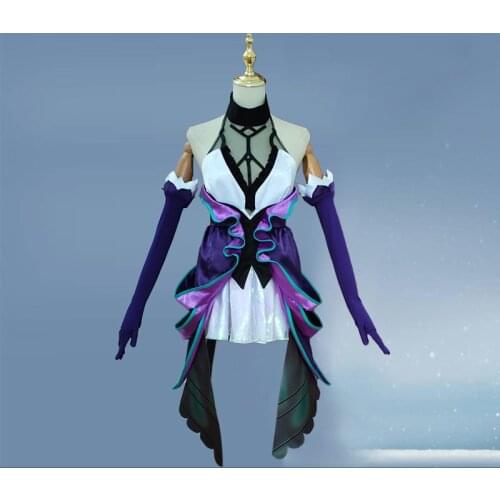 Anime LOL Dark Sovereign Syndra Valentines Day Rose Dress Uniform Cosplay Costume Carnival Party Outfit For Women NEW Hot Game