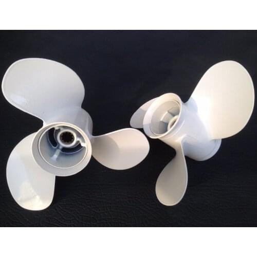 Free shipping 9 7/8 x 9 For 20HP 30HP hidae propellers 10 tooth spline Aluminium hidea Propeller cheap boat motors propellers