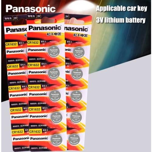 15pcs Panasonic cr1632 button cell coin battery 3v watch remote control car keys DL1632 ECR1632 GPCE1632 lithium battery
