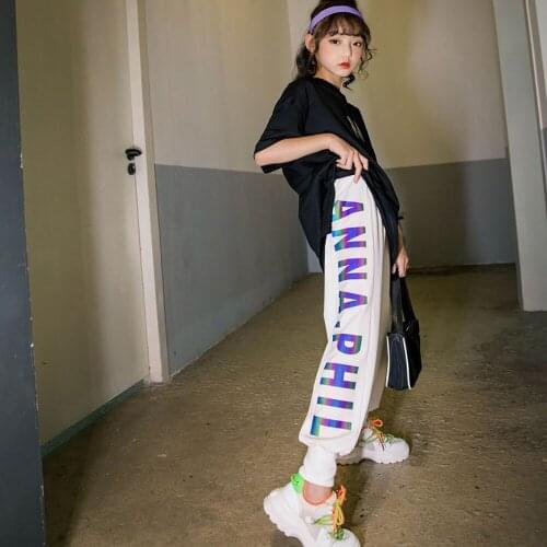 Childrens clothing 2020 boys and girls trousers Korean version of the big boy parent-child wear sports casual personality refle