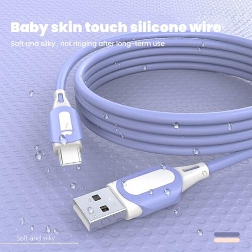 USB Type C Cable For Samsung Xiaomi HTC Huawei Fast Charge Type-C Micro Mobile Phone Charging Liquid Silicone Micro USB C Cable