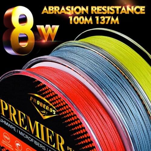 8 Weaves Fishing Line 100M 8 Strands Braided Fishing Line Multifilament PE Line 15 20 30 40 50 60 80 100 120LB