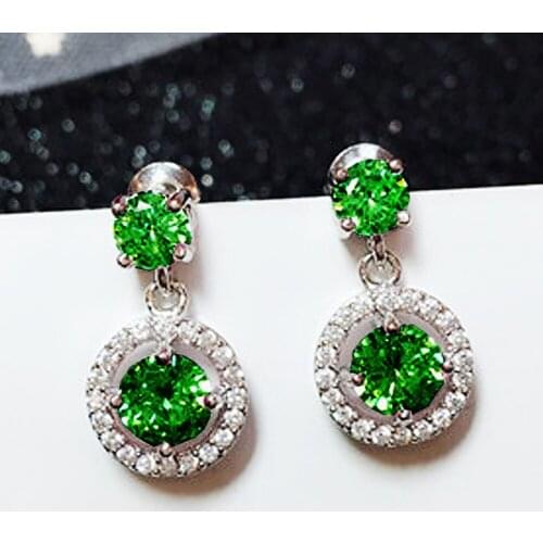 YaYi Fashion Multi-Color Glass Dangle Crystal Women Ancient Silver Color Wear Ear Band Tassel Couples Wedding Long Earrings