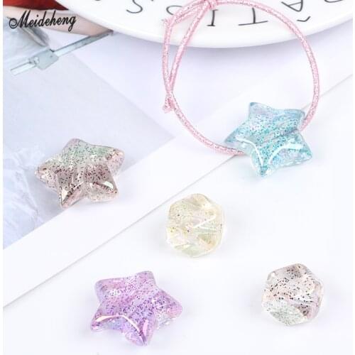 Fashion Pentagon Rhombus Transparent Onion Powder Jewelry Hair Ornament Rope DIY Pendant Necklace Bracelet Bead Accessory