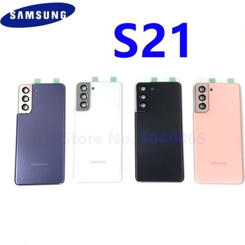 Original For Samsung Galaxy S21 G990F G990 G991 5G Battery Cover Back Cover Rear Plastic Screen Rear Case Camera Glass